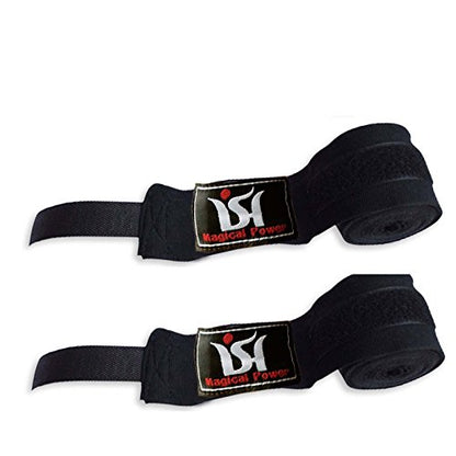 Boxing Hand Wraps Inner Bandages Wrist Protecting Fist MMA Punching Gloves Black Pair