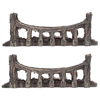BESPORTBLE 2pcs Artificial Bridge Decor Simulated Suspension Bridge for Aquarium Castle Fish Tank