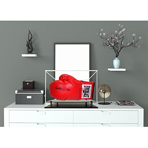 Clear Boxing Glove Display Case,Self-Assembly Acrylic Baseball Glove Display case for Full Size,Football Glove Display Case Holder Showcase.Baseball Mitt Ball Display Case with Black Base Riser Stand - size: Boxing Glove Display Case
