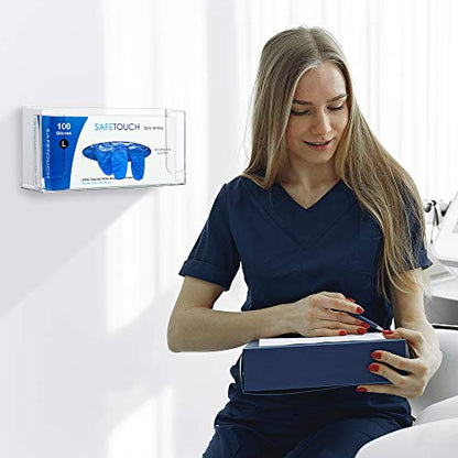 Abby Acrylic Glove Box Organizer, Wall-Mounted Dispenser, Floating Holder, Small Size (1 Box), 10.5" W x 5.0" H x 3.5" D (Mounting Hardware Included) - size: Small (for 1 Box)