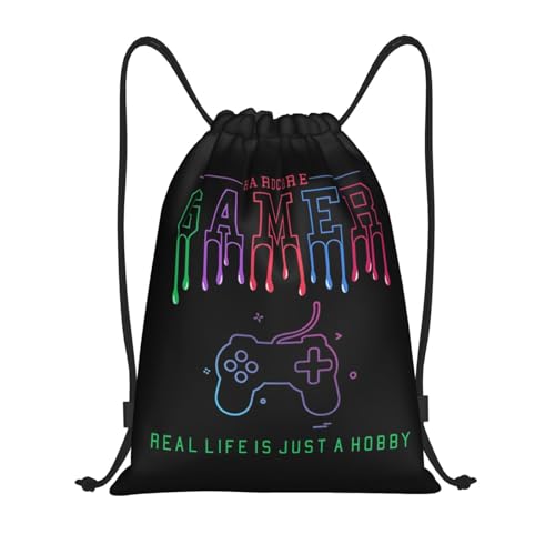 Gianlaima Drawstring Backpack Gym draw string bag For Men Women - color: Black11