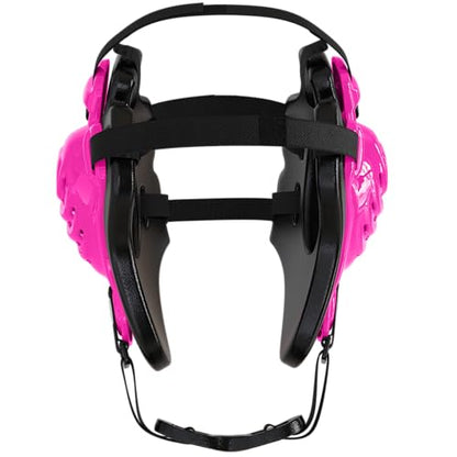 GCA Nelson Youth Wrestling Headgear Pro – Adjustable Ear Guard for Kids | Universal Fit BJJ MMA - color: Pink/Black/Black