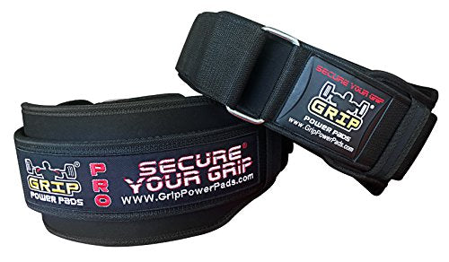 Grip Power Pads Gym Weight Lifting 6" Wide Neoprene Double Belt for Men Back Lumber Support Fitness Exercise Bodybuilding - size: 2X-Large 45" - 48.5"