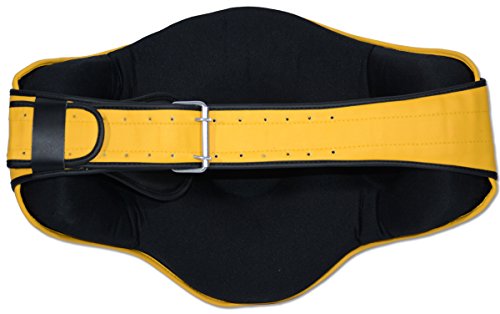 MMA Muay Thai Belly Pad - style: Buckle (Yellow/Black/Orange)