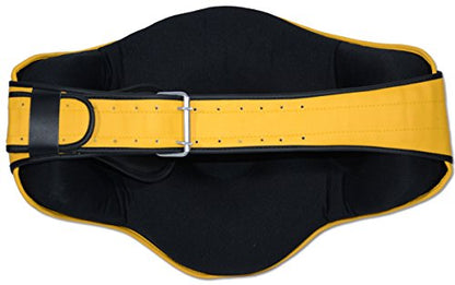 MMA Muay Thai Belly Pad - style: Buckle (Yellow/Black/Orange)