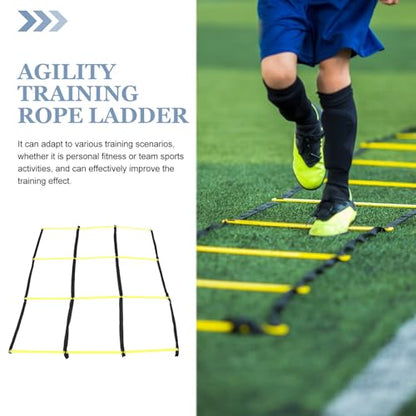 Toddmomy Training Ladder for Footwork: Nine-Square Agility Ladder Soccer and Football Training - Portable Rope Design for Speed and Agility Workouts