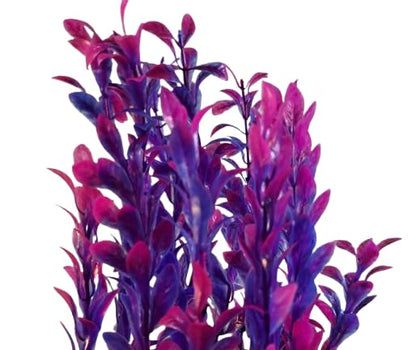 Pink and Purple Fish Tank Decoration Artificial Aquarium Plant with Weighted Base 41-43 cm (16 Inch) Tall, Fish Tank or Pond Foliage Ornament, Tall Plastic Seaweed Aquascaping Decor