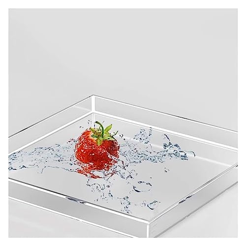 Acrylic Photo Props Tray, Floating Water Tank for Professional Photography, Clear Display Showcase for Food and Cosmetic Styling - size: 30x15x5cm/11.8x5.9x2in