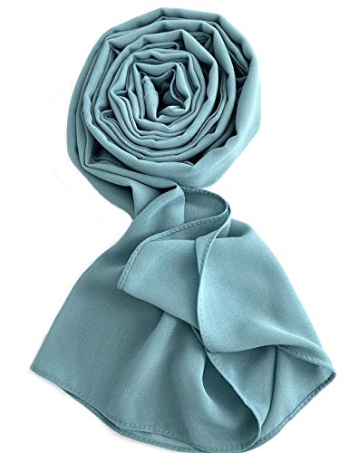 Txameru Hijab for Women Chiffon Hijab Scarfs for Women Long Shawl - color: Dusty Green