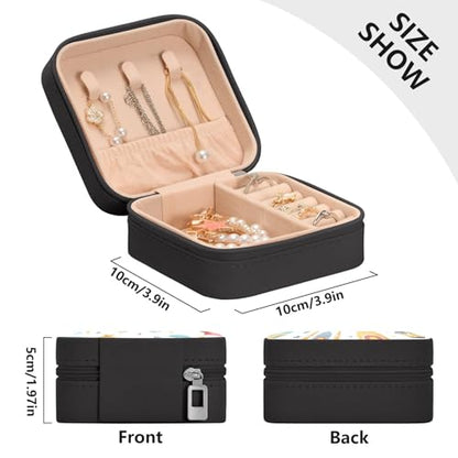 Travel Jewelry Case Islamic Background Traditional Lantern Star and House Portable PU Leather Jewelry Storage Organizer