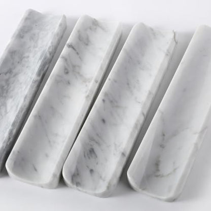 Koville Italian Carrara Natural Marble Incense Holder, Incense Holders for Sticks, Incense Burner Holder, Ideal for Meditation and Relaxing, Easy to Clean(Bianco Carrara) - color: White Marble-bianco Carrara