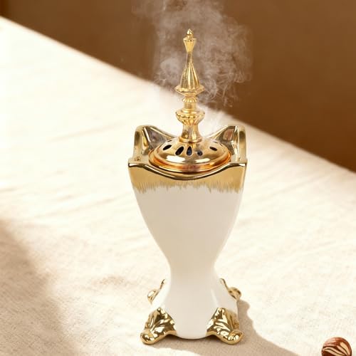Bakhoor Incense Burner Holder 9.53in Height Stable Ceramic Incense Burner - size: Style B