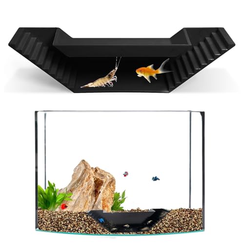 Aquarium Underground Tunnel Small Fish Cave Hideout with 2 Entrances, Shrimp Underground Viewing Tunnel, Fish Hideout Natural Habitat Aquarium Breeding Cave for Cherry Shrimp and Small Fishes