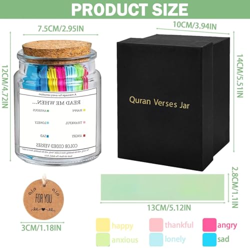 Quran Verses Jar Read Me When Bible Verses Christian Decor Gift Quranic Affirmations, Islamic Decor Ramadan Decorations for Home