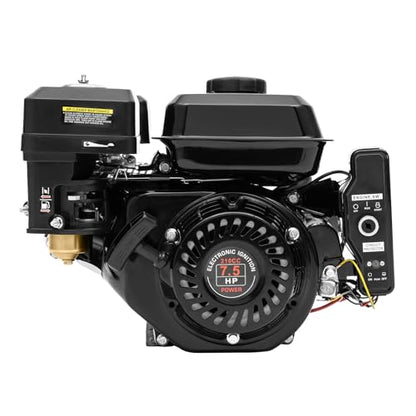 7.5 HP Gas Engine Kart Engine 210cc Single Cylinder Four Stroke Gas Engine 3600rpm Recoil/Electric Starter Motor High Efficiency Cooling System