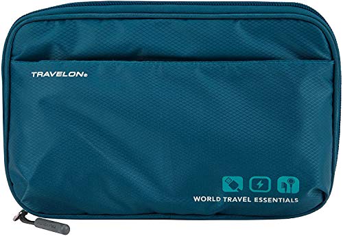 Travelon World Travel Essentials Tech Organizer - color: Peacock Teal
