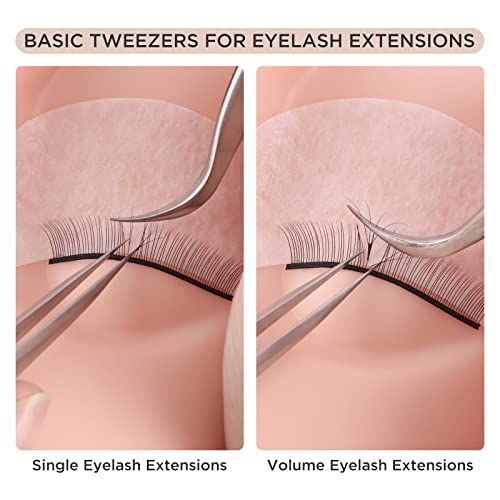 BEYELIAN Eyelash Extension Tweezers, Professional sticker tweezers | Eyelash Extension Tweezers, Professional sticker tweezers for crafting Curved Tip Stainless Steel ST-15 - style: ST15