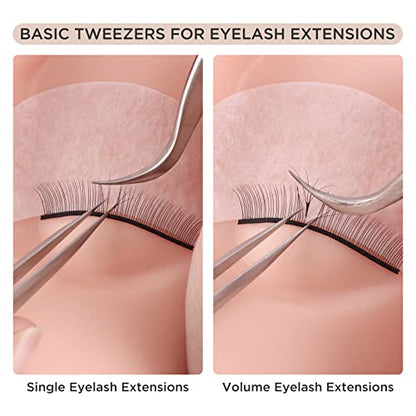 BEYELIAN Eyelash Extension Tweezers, Professional sticker tweezers | Eyelash Extension Tweezers, Professional sticker tweezers for crafting Curved Tip Stainless Steel ST-15 - style: ST15