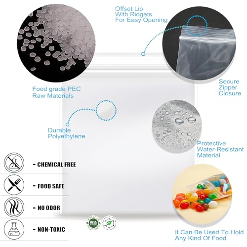 4''x 4'', (Pack of 100) 2 mil Thick Clear Plastic Reclosable Zip Poly with Resealable Lock Seal Zipper, Clear Small Zip, Jewelry, Candy Bags, Storage, Packaging & Shipping… - size: 4" x 4"