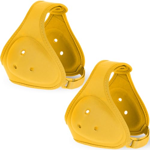 Jerify 2 Pcs Wrestling Headgear for Kids Youth Soft Grappling Headgear Wrestling Adjustable Ear Guard Protective(Yellow) - color: Yellow