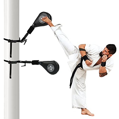 Taekwondo Kick Pads, Kicking Boxing Hands-Free Kicking Pads for Martial Arts with Mounting Bracket - style: 2 Kick Pads