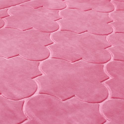 Islamika Prayer Mat Islamic Muslim Rug - Thick Padded mat Sajadah Men Women with Islam Prayer Beads for Eid Travel Ramadan, Soft and Padded (Pink) - color: Pink