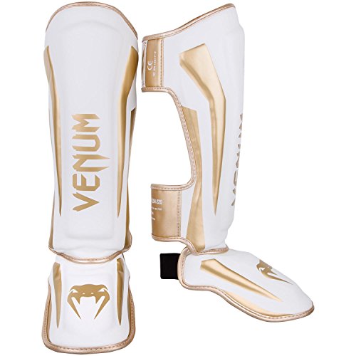 Venum Elite Standup Shin Guards - color: White/Black, size: Large