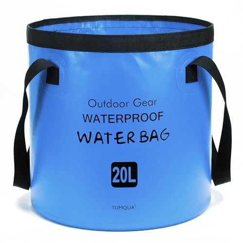 Collapsible Bucket 5 Gallon, Multifunctional Portable Folding Bucket Water Container Wash Basin for Camping Fishing Hiking Traveling Backpacking Outdoor Survival Gardening Car Washing - color: Blue