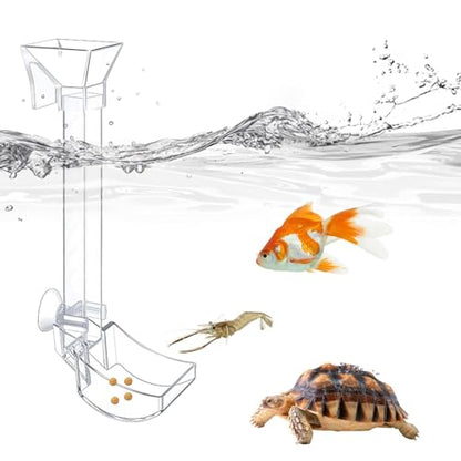 Aquatic Fish Feeding Disk - Glass Shrimp Feeder Tube Set, Clear Suction Cup Feeder Tray, Tank Feeding Station | Aquarium Care Tool for Pets | Easy Feed Solution for Shrimp Fish Snails - size: 17CM feeding tube + cleaning brush + feed spoon