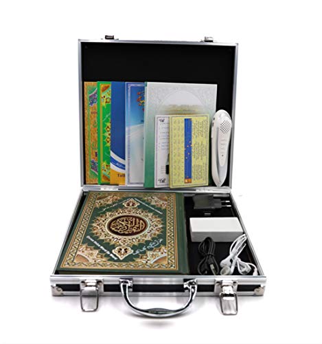 Ramadan Digital Quran Reading Pen 8GB Memory Downloading Reciters and Languages English Arabic Urdu French Spanish German etc,with 6 Holy Quran Books for Kid and Arabic - color: LVH-M9-Quran