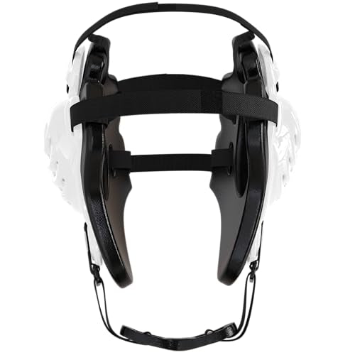 GCA Nelson Adult Wrestling Headgear Pro Adjustable Ear Guard D1 | BJJ MMA Universal Fit - color: White/Black/Black