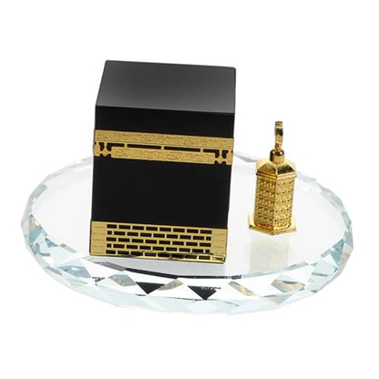 OUNONA Miniature Set Crystal Handicraft for Home Decor Vehicle Decoration Islamic Architecture Saudi Arabia Souvenir