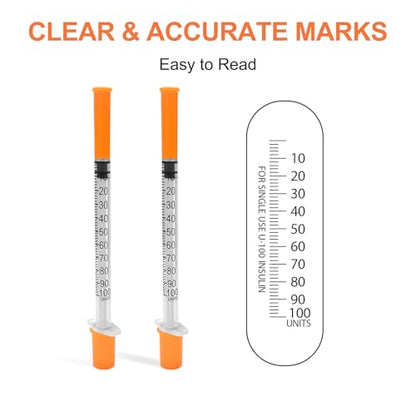 U-100 1cc 31G 5/16''(8mm), Individual Wrapped,30 Pack - size: 1ml 31G 5/16"