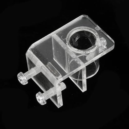 Pssopp Aquarium Water Pipe Clamp, Acrylic Aquarium Pipe Clip Clamp Holder Transparent Fish Hose Fix Clip for Aquarium in Out Pipe Single Hole 25mm/0.98in Inner Diameter