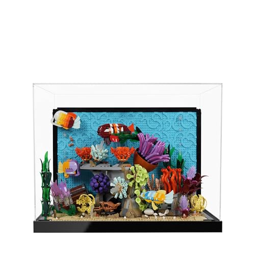 Acrylic Display Case for Lego 10366 Tropical Aquarium Building Set, Clear Display Box, Dust-Proof Display Case Compatible with Lego 10366(Model Not Included) (Transparent 3MM) - size: Transparent 3MM