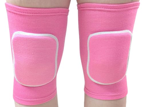 YYaaloa Knee Pads Sponge Knee Brace Breathable Flexible Elastic Knee Support for Volleyball, Dancing, Football, Yoga, Basketball, and Skating (Medium, Pink 1Pair) - color: Pink 1Pair