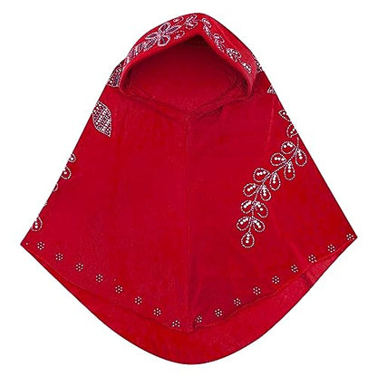 RARITYUS Women Bling Rhinestone Pearl Instant Scarf Muslim Hijab Fashion Shawl Head Wrap Turban Cap with Flower Accent - color: Z Color 6