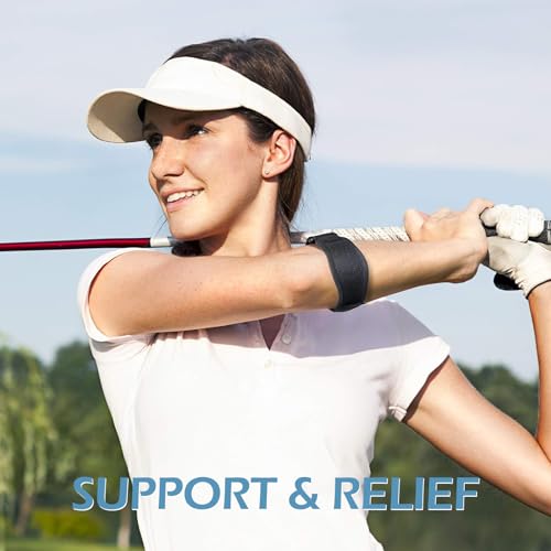 AGPTEK Elbow Brace for Tendonitis and Tennis Elbow 2 Pack, Tennis Golfers Elbow Support Arm Band Elbow Wrap Weightlifting Elbow Strap with Compression Pad for Men & Women (Green) - color: Green