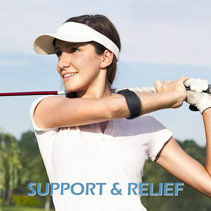 AGPTEK Elbow Brace for Tendonitis and Tennis Elbow 2 Pack, Tennis Golfers Elbow Support Arm Band Elbow Wrap Weightlifting Elbow Strap with Compression Pad for Men & Women (Green) - color: Green
