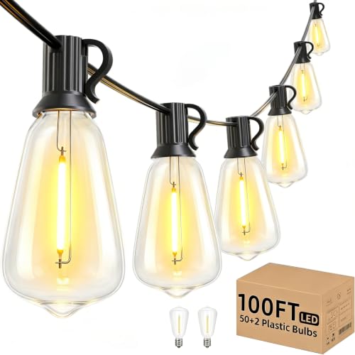 Svater Outdoor String Lights 100 FT, Outside LED Patio Light Waterproof - size: 100FT