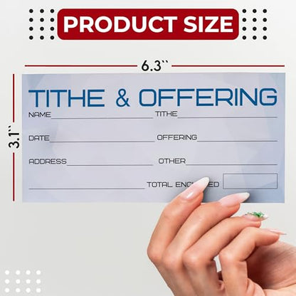 Tithe and Offering Envelopes for Church Donations, 200 Count 6.3 x 3.1 Inch Card Paper Envelopes for Cash, Checks, Weekly Tithes, Sunday Services and Ministries