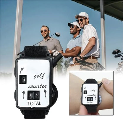 Golf Stroke Counter 2 Pcs Golf Stroke Counter with Wristband Manual Score Keeper Watch Portable Mini Scorers for Sport Teacher