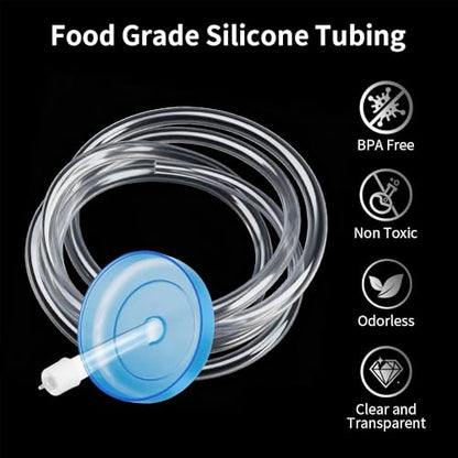2-Pack Silicone Water Pump Hose, 1/4 in ID 3.3FT | Food Grade Tube, For 5-Gallon Electric USB Manual Automatic Drinking Water Pump, Desktop Water Dispenser & Home Brewing