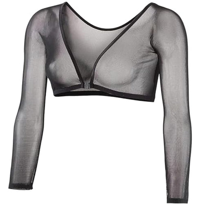 Sleevey Wonders Women’s 3/4 Length Slip-On Mesh Sleeves - color: Black, size: 2X
