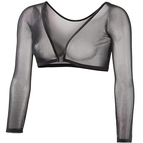 Sleevey Wonders Women’s 3/4 Length Slip-On Mesh Sleeves - color: Black, size: X-Small