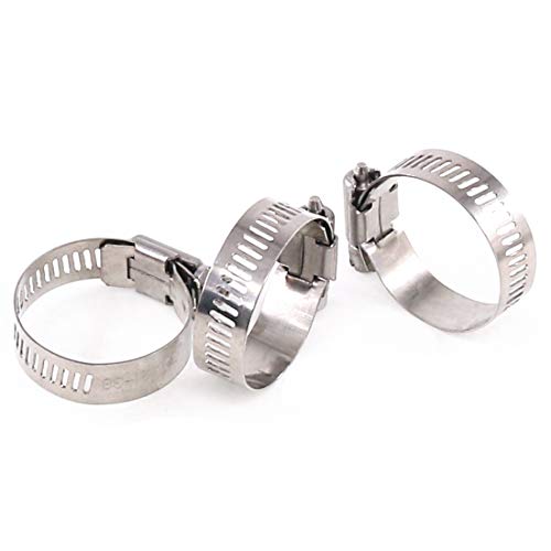 Glarks 20Pcs 304 Stainless Steel Adjustable 21-38MM Range Worm Gear Hose Clamps Assortment Kit, Fuel Line Clamp for Water Pipe, Plumbing, Automotive and Mechanical Application (21-38MM) - size: 21-38MM