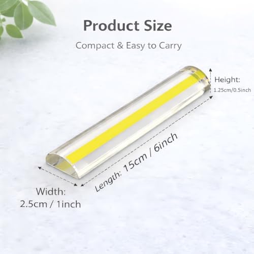 2Pack Acrylic Reading Line Magnifier, 6" Half-Round Bar | Crystal Clear, Lightweight, Distortion-Free, For Books, Documents & Newspapers, Ideal for Seniors