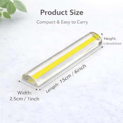 2Pack Acrylic Reading Line Magnifier, 6" Half-Round Bar | Crystal Clear, Lightweight, Distortion-Free, For Books, Documents & Newspapers, Ideal for Seniors