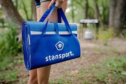 Stansport Tatami Straw Ground Mat 60" L x 78" W - color: Blue