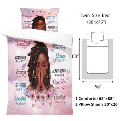 Twin Size Comforter Set, Pink White - size: Twin